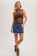 Load image into Gallery viewer, High-Waist Denim Raw Hem Mini Skirt - Light Wash
