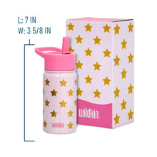 Load image into Gallery viewer, Pink and Gold Stars 14 oz Steel Bottle
