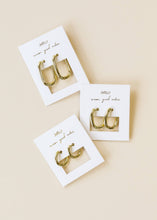 Load image into Gallery viewer, Gold Rectangle Hoops
