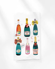 Load image into Gallery viewer, Kitchen Tea Towel | Fun Champagne Bottles
