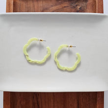 Load image into Gallery viewer, Posey Hoops - Lime Green
