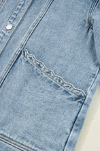 Load image into Gallery viewer, Scallop Trim Denim Jacket
