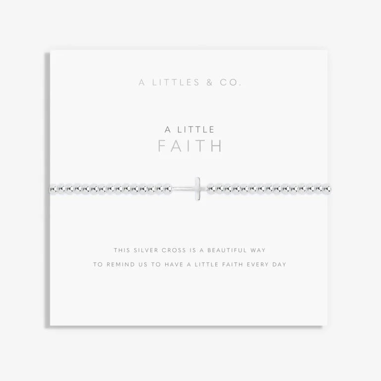 A Little 'Faith' Bracelet in Silver Plating