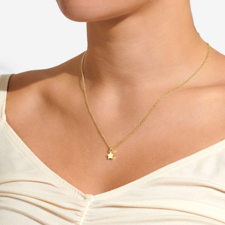Mini Charms Star Necklace In Gold-Tone Plating