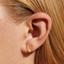 Load image into Gallery viewer, Mini Charms Feather Earrings In Gold-Tone Plating

