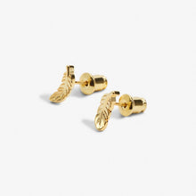 Load image into Gallery viewer, Mini Charms Feather Earrings In Gold-Tone Plating
