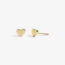 Load image into Gallery viewer, Mini Charms Hearts Earrings In Silver Plating, Rose Gold-Tone Plating And Gold-Tone Plating
