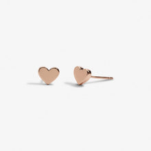 Load image into Gallery viewer, Mini Charms Hearts Earrings In Silver Plating, Rose Gold-Tone Plating And Gold-Tone Plating

