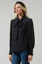 Load image into Gallery viewer, Rosaly Bow Etienne Tie Neck Long Sleeve Blouse
