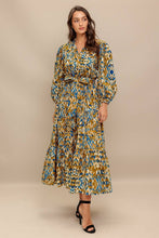 Load image into Gallery viewer, Camel Brown Printed Midi Dress
