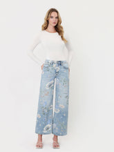 Load image into Gallery viewer, Super High Rise Floral Vintage Flare Jeans

