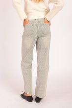 Load image into Gallery viewer, Polka Dot High-Waisted Straight Leg Jeans
