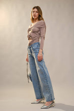 Load image into Gallery viewer, Bow Embellished Straight Leg Jeans
