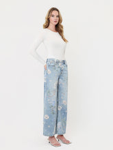 Load image into Gallery viewer, Super High Rise Floral Vintage Flare Jeans
