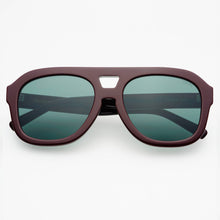 Load image into Gallery viewer, Voyager Acetate Oversized Aviator Sunglasses : Burgundy
