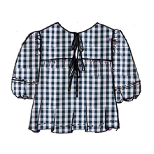 Load image into Gallery viewer, Navy Gingham Mira Top
