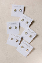 Load image into Gallery viewer, Crystal Pearl Oval Stud Earrings
