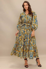 Load image into Gallery viewer, Camel Brown Printed Midi Dress
