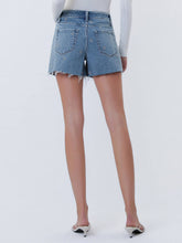 Load image into Gallery viewer, Super High Rise DaisyEmbroidered Denim Shorts
