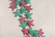 Load image into Gallery viewer, Pink Rhinestone Starfish Statement Earrings
