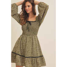 Load image into Gallery viewer, Smocked Mini Dress with Contrast Bow
