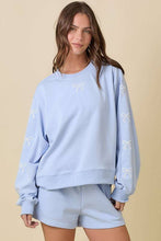 Load image into Gallery viewer, Light Blue Knit Shorts with Bows

