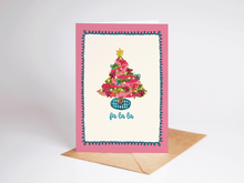 Load image into Gallery viewer, Fa La La Colorful Tree Holiday Christmas Greeting Card
