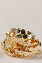 Load image into Gallery viewer, 1 Inch Hammered Gold Scalloped Hoop Earrings
