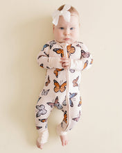 Load image into Gallery viewer, Bamboo Baby Zip Romper | Butterflies
