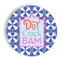 Load image into Gallery viewer, Mahjong Blue Tiles 24ct 7" Paper Plates– Appetizer/Dessert
