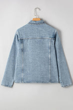 Load image into Gallery viewer, Scallop Trim Denim Jacket
