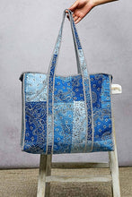 Load image into Gallery viewer, Blue Paisley Tote Bag
