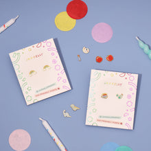 Load image into Gallery viewer, Dinosaur Enamel Flat Back Kids Earrings
