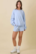 Load image into Gallery viewer, Light Blue Knit Shorts with Bows
