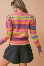 Load image into Gallery viewer, Orange and Pink Knit Sweater Top
