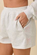 Load image into Gallery viewer, Light Blue Knit Shorts with Bows
