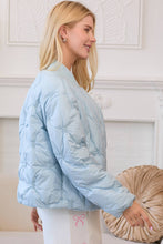 Load image into Gallery viewer, Blue Quilted Cloud Bomber Jacket
