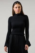 Load image into Gallery viewer, Malvern Bay Black Mock Neck Sweater
