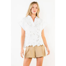 Load image into Gallery viewer, White Eyelet Embroidered Top
