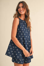 Load image into Gallery viewer, Star Denim Trapez Top and Shorts
