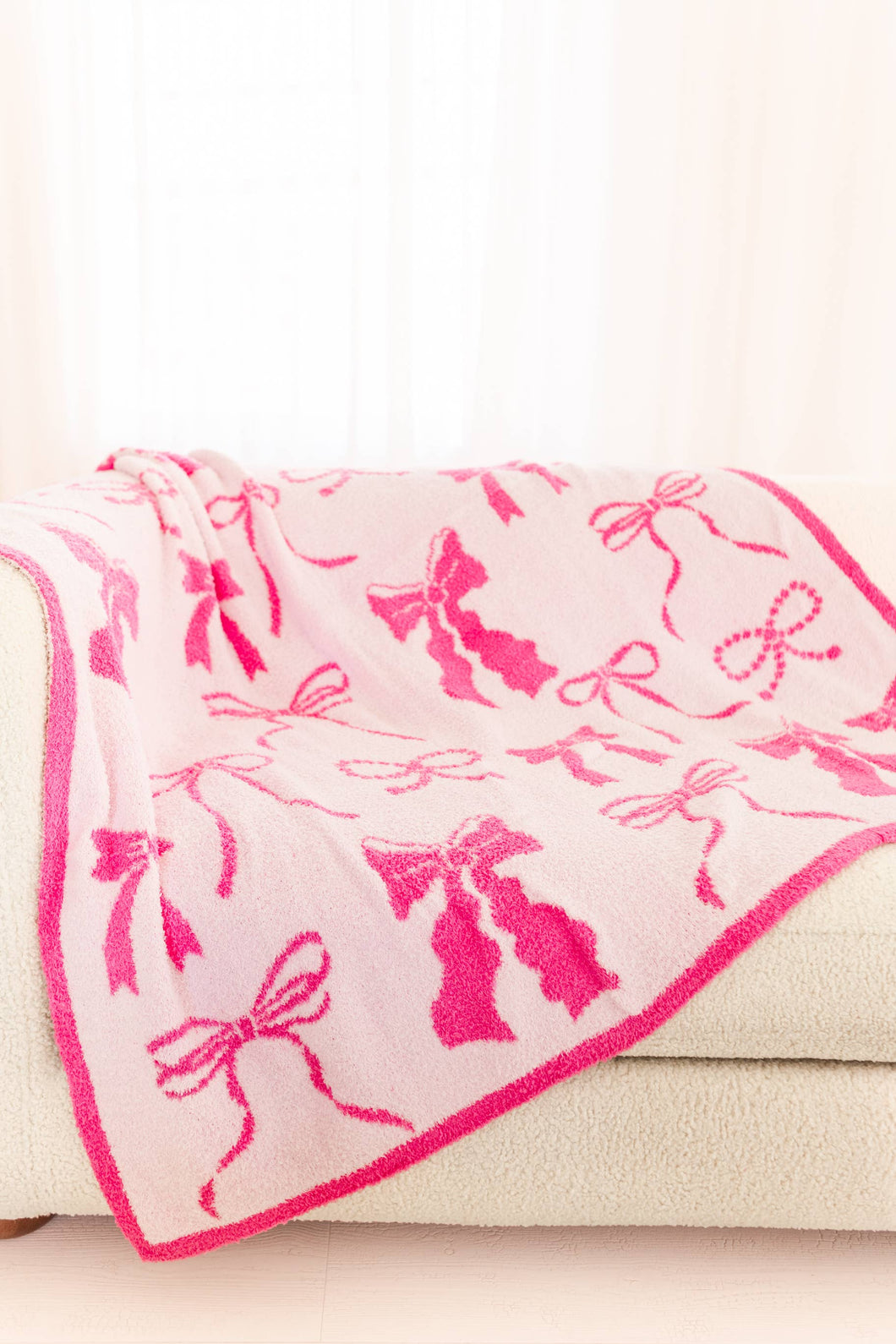 Wrapped in Pink Bows - Plush Cozy Blanket