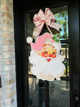 Load image into Gallery viewer, Pink Vintage Old Saint Nick Door Hanger
