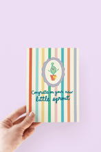 Load image into Gallery viewer, Congrats On Your Little Sprout New Baby Greeting Card
