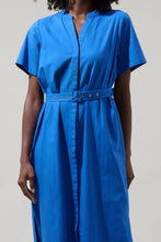 Load image into Gallery viewer, Amira Button Front Midi Dress: Cobalt
