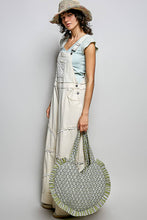 Load image into Gallery viewer, Heart Shaped Ruffle Edge Quilted Tote Bag- Sage Multi
