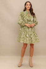 Load image into Gallery viewer, Olive Printed Mini Dress
