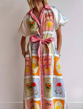 Load image into Gallery viewer, Print Patchwork Belted Maxi Dress
