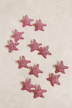 Load image into Gallery viewer, Pink Rhinestone Starfish Statement Earrings
