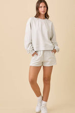 Load image into Gallery viewer, Heather Grey Knit Shorts with Bows
