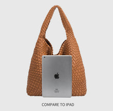 Load image into Gallery viewer, Johanna Espresso Large Rec Vegan Shoulder Bag
